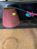 Lamp shade and kids fishing pole
