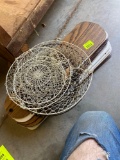 Ceiling fan blades, metal wire hanging baskets