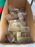 Box full of plastic organizers