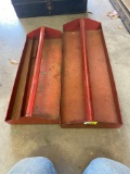2 metal tool caddies