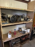 84 x 60 x 19 metal shelf contents not included. Must bring help to load. Pick up after 1pm