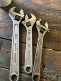 3 crescent wrenches