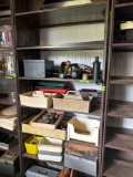 Metal shelf Contents not included *BUYER IS RESPONSIBLE FOR DISASSEMBLE AND LOAD* Pick up after 1pm