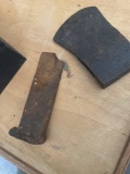 Axe head and misc vintage metal item
