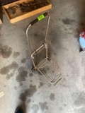 Vintage metal folding luggage cart or dolly