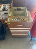 Cabinet with drawersand a milk crate