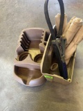 Kobalt strap wrench, Car center console, and cloth items