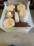 Vision heat & eat dishes with lids and set of canisters