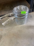 Clear glass double boiler