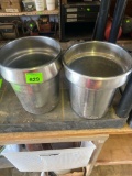 2 stainless steel containers