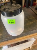 Plastic container with buttons