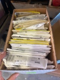 Box with sewing patterns
