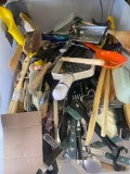 Plastic container with kitchen utensils