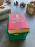 Mixed lot of glasses and a physicians desk reference book