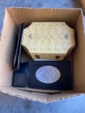 Jewelry box, photo albums