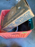 Big mouth Billy , Wall picture of a salmon, Clipboards, stapler, photo albums, wallet, and a ceramic