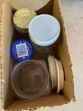 Miscellaneous jars with lids
