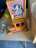 Wooden car and dancing clown toy