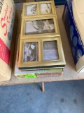 Tabletop brushed metal photo screen