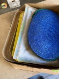 Vintage kids lap TV trays, and other various place mats