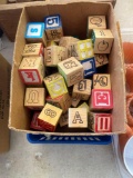 Vintage Children's alphabet blocks and Giant dice