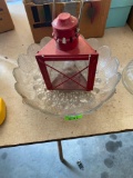 Over 24% lead crystal handmade in the USSR crystal dish and votive lantern
