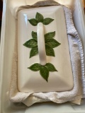 Porcelain bread box Portugal ceramics 1996 berries in fruits design