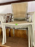 Four vintage metal outdoor chairs