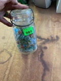 Vintage Jar of marbles