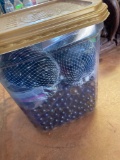 Container of glass beads