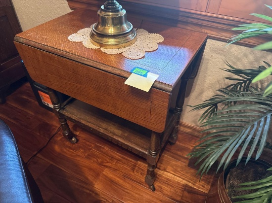 End table only, Items on table not included, 26 x 16 x 29.5 inches