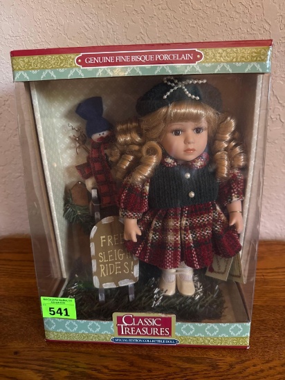 Porcelain doll new inbox with accessories