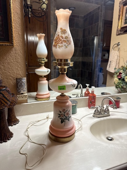 Vintage hand painted lamp