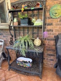 Metal Bakers Rack, Items on shelf are not included. Bring help to move