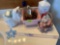 Dog home decor, bowl of popery, perfume, basket with soap, rubbing alcohol Disney Wand
