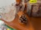 Home decor, canister, and Crystal votive candleholders