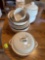 Stoneware jars, butter dish, plates, bowls