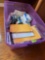 Flashlight, calculator, Staples, paper, envelopes, colored pencils, screwdriver stapler and more