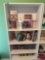 Bookshelf, 29.5 x 12. X 71 inches, items on shelf are not included, bring help to move