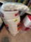 paper plates, cotton balls and ice tea maker