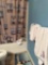 Lighthouse bathroom set, towel set, rug, shower curtain wastebasket, counter set