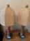 2 vintage rattan lamps