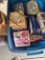 2 tubes of Christmas decor and ornaments