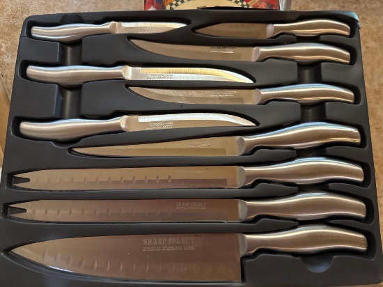 Sharp select chef series, deluxe, surgical, stainless steel, cutlery, lifetime guarantee, better