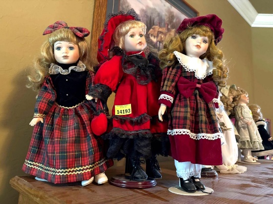 3 Porcelain dolls