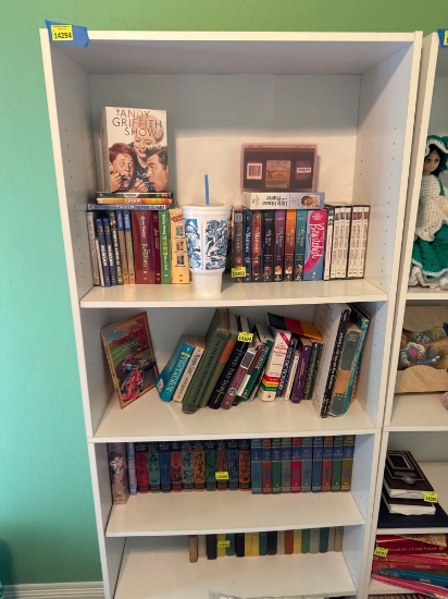 Bookshelf, 29.5 x 12. X 71 inches, items on shelf are not included, bring help to move