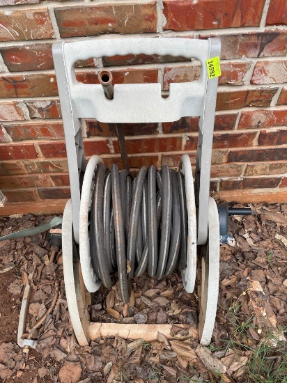 Water hose with reel and sprinkler