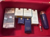 Travel bag with Estee Lauder make up