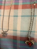 4 pendant necklaces, one needs repair
