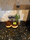 slat and pepper shakers, oil holder